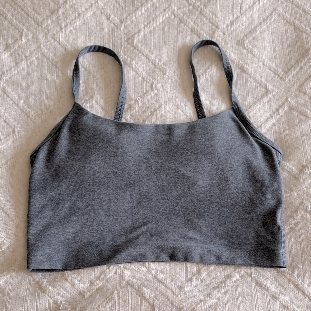 Aritzia Gray TnAction Longline Sports Bra Low Impact Size XS